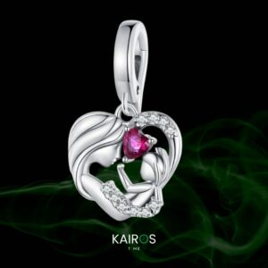 Charm Corazón Madre e Hijo – Plata 925
