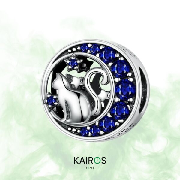 Charm Gato en la Luna – Plata 925