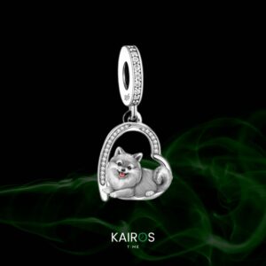 Charm Pomerania en Corazón – Plata 925